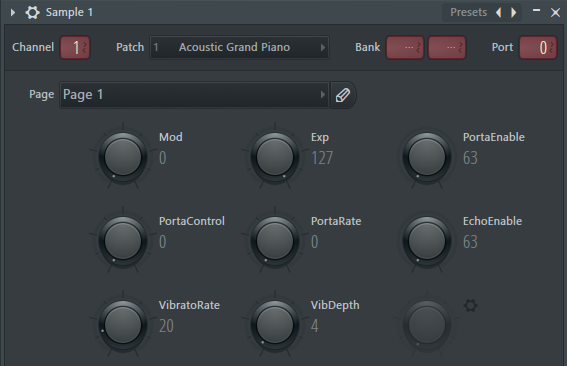 C700 FL MIDI CCs